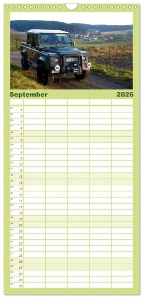 Produktbild: Familienplaner 2026 - Defender f&uuml;r's Grobe mit 5 Spalten (Wandkalender, 21 x 45 cm) CALVENDO