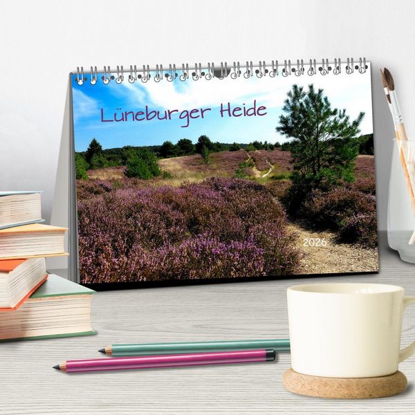 Produktbild: L&uuml;neburger Heide (Tischkalender 2026 DIN A5 quer), CALVENDO Monatskalender