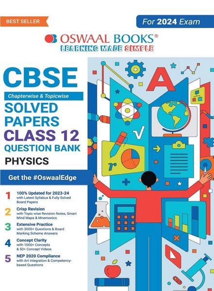 Produktbild: Oswaal CBSE Chapterwise & Topicwise Question Bank Class 12 Physics Book (For 2023-24 Exam)