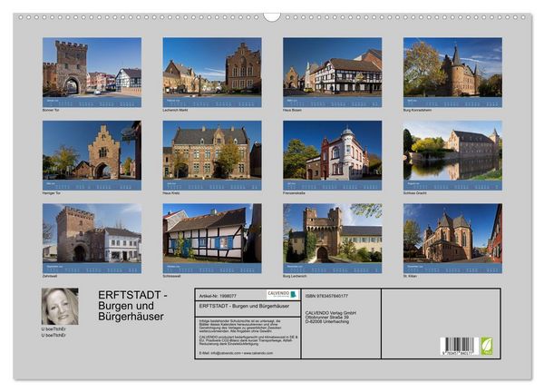 Produktbild: ERFTSTADT - Burgen und B&uuml;rgerh&auml;user (Wandkalender 2026 DIN A2 quer), CALVENDO Monatskalender
