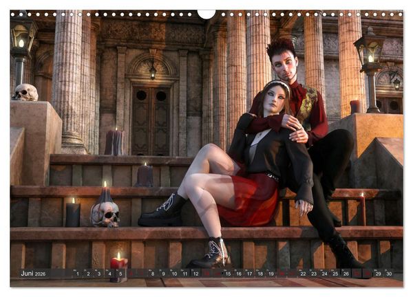Produktbild: Gothic Sehnsucht (Wandkalender 2026 DIN A3 quer), CALVENDO Monatskalender