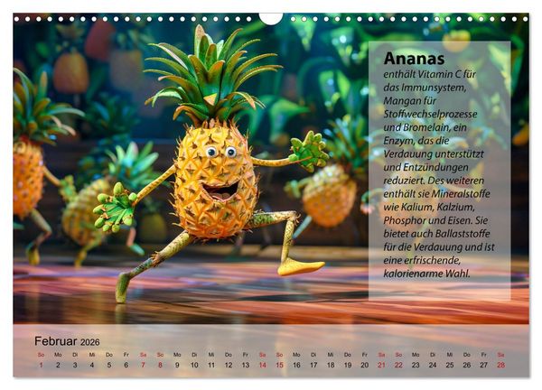 Produktbild: Tanzende Fr&uuml;chtchen (Wandkalender 2026 DIN A3 quer), CALVENDO Monatskalender