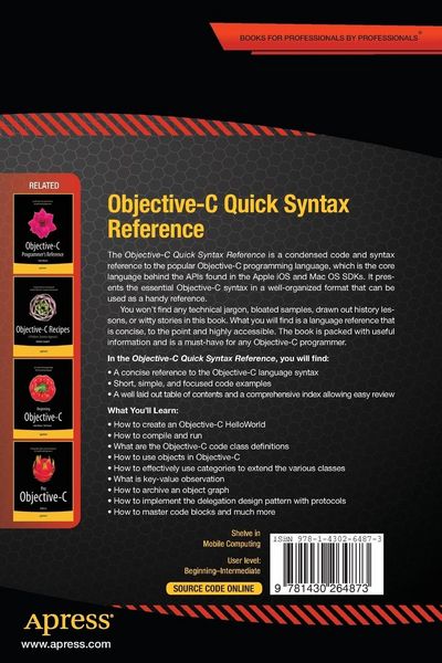 Produktbild: Objective-C Quick Syntax Reference
