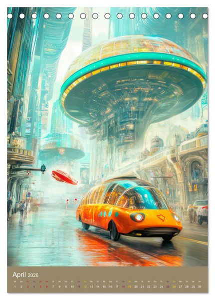 Produktbild: Science-Fiction Zukunftsvisionen (Tischkalender 2026 DIN A5 hoch), CALVENDO Monatskalender