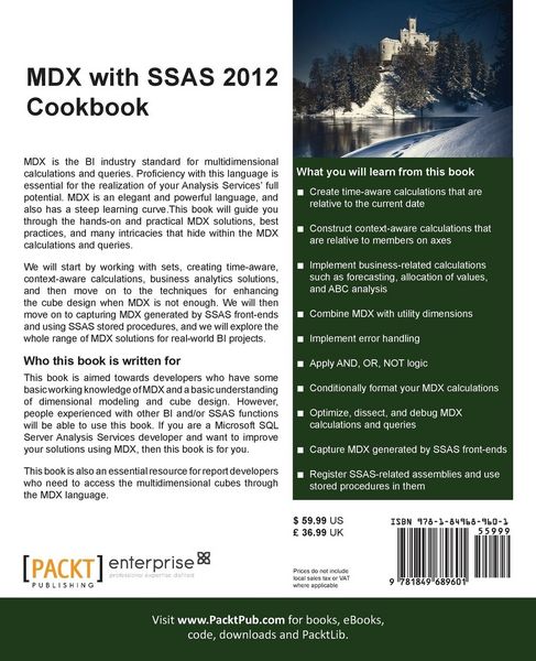 Produktbild: MDX with Microsoft SQL Server 2012 Analysis Services Cookbook