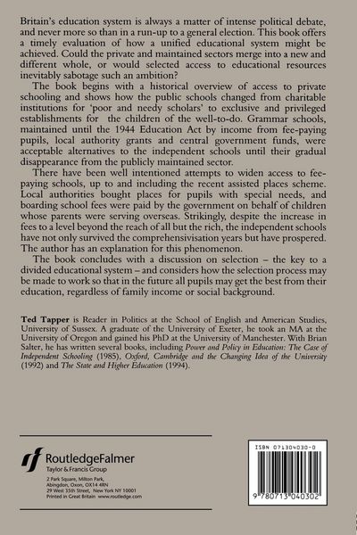 Produktbild: Fee-paying Schools and Educational Change in Britain