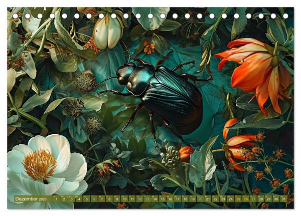 Produktbild: Gartengefl&uuml;ster - Tierische Besucher in der Bl&uuml;tenf&uuml;lle (Tischkalender 2026 DIN A5 quer), CALVENDO Monatskalender