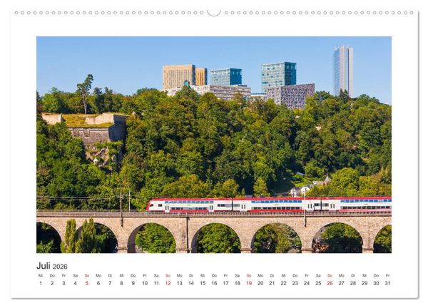 Produktbild: LUXEMBURG Stadt der Kontraste (hochwertiger Premium Wandkalender 2026 DIN A2 quer), Kunstdruck in Hochglanz