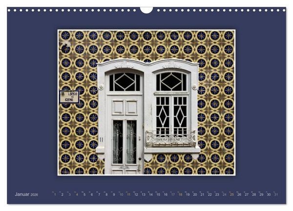 Produktbild: Azulejo-Fassaden in Portugal (Wandkalender 2026 DIN A3 quer), CALVENDO Monatskalender