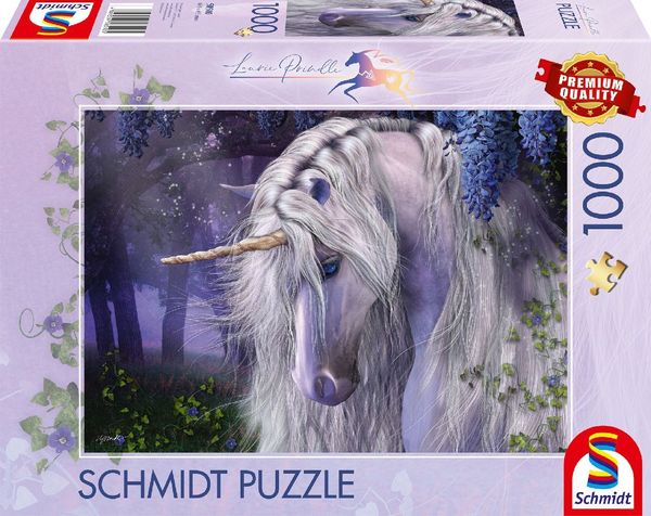 Schmidt 58510 - Laurie Prindle, Mondschein Serenade, Einhorn/Pferde-Puzzle, 1000 Teile