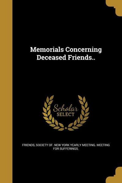 Produktbild: MEMORIALS CONCERNING DECEASED