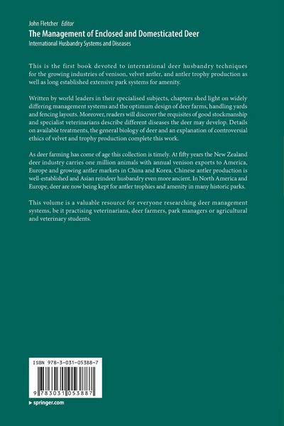 Produktbild: The Management of Enclosed and Domesticated Deer