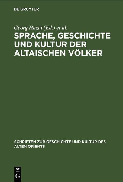 Produktbild: Sprache, Geschichte und Kultur der Altaischen V&ouml;lker