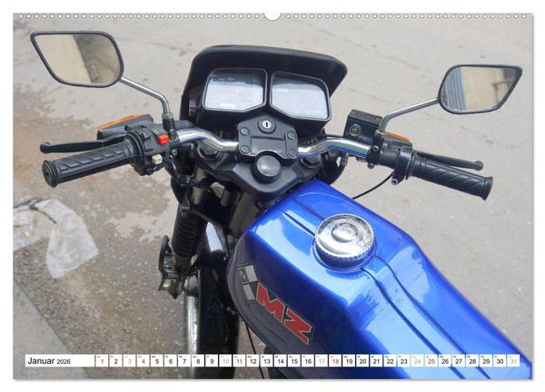 Produktbild: MZ - Ein Motorrad aus der DDR in Kuba (Wandkalender 2026 DIN A2 quer), CALVENDO Monatskalender