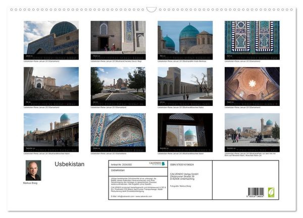 Produktbild: Usbekistan (Wandkalender 2026 DIN A2 quer), CALVENDO Monatskalender