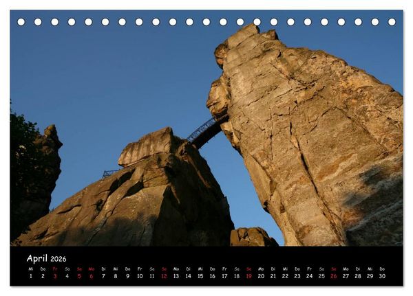 Produktbild: Die Externsteine (Tischkalender 2026 DIN A5 quer), CALVENDO Monatskalender