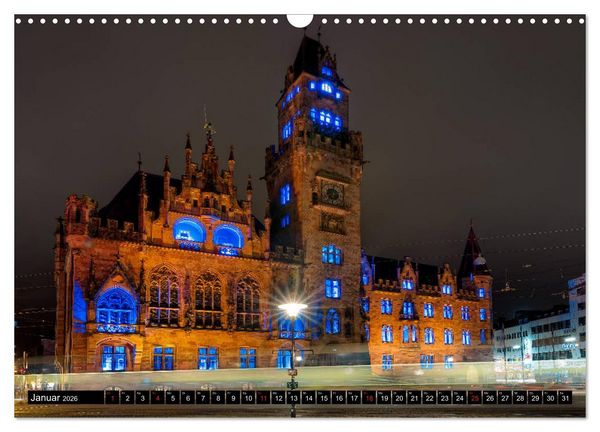 Produktbild: City Lights Saarbr&uuml;cken (Wandkalender 2026 DIN A3 quer), CALVENDO Monatskalender
