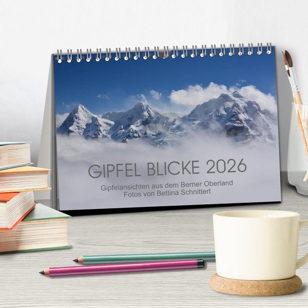 Produktbild: Gipfel Blicke (Tischkalender 2026 DIN A5 quer), CALVENDO Monatskalender