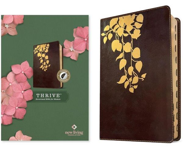 Produktbild: NLT Thrive Devotional Bible for Women (Leatherlike, Cascade Deep Brown, Indexed)