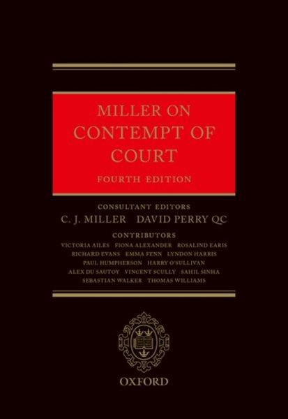 Produktbild: Miller on Contempt of Court