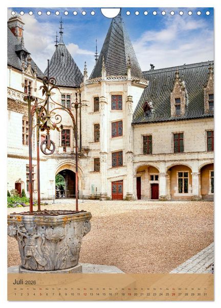 Produktbild: Die Schl&ouml;sser im Loiretal (Wandkalender 2026 DIN A4 hoch), CALVENDO Monatskalender