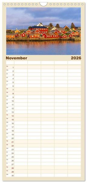 Produktbild: Familienplaner 2026 - Lofoten - Norwegische Trauminseln mit 5 Spalten (Wandkalender, 21 x 45 cm) CALVENDO