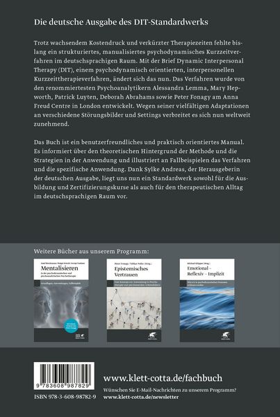 Produktbild: Brief Dynamic Interpersonal Therapy (DIT)