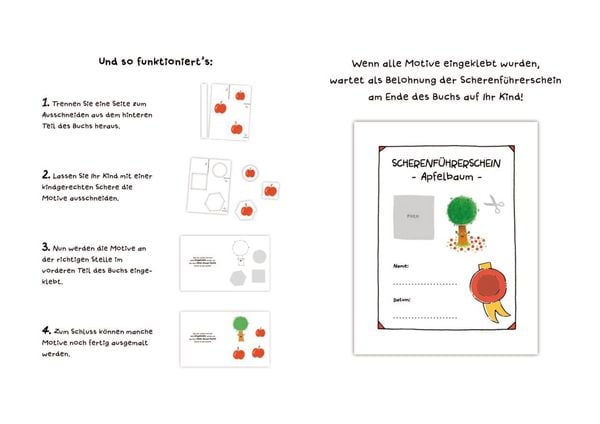 Produktbild: Sch&uuml;ttel den Apfelbaum - Das Ausschneidebuch. Schneiden, kleben, malen f&uuml;r Kinder ab 3 Jahren