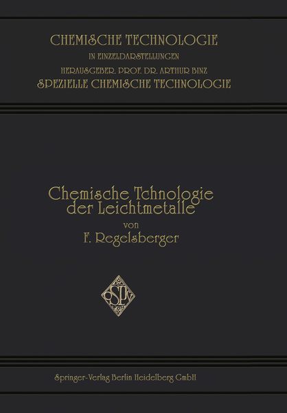 Produktbild: Chemische Technologie der Leichtmetalle und ihrer Legierungen