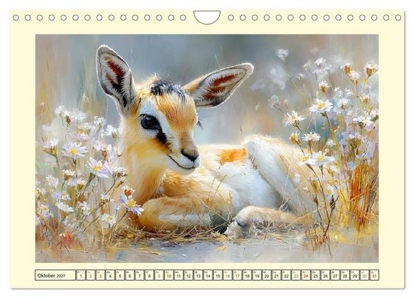 Produktbild: Wunder der Savanne. Afrikas Tierkinder im Licht der Sonne (Wandkalender 2027 DIN A4 quer), CALVENDO Monatskalender
