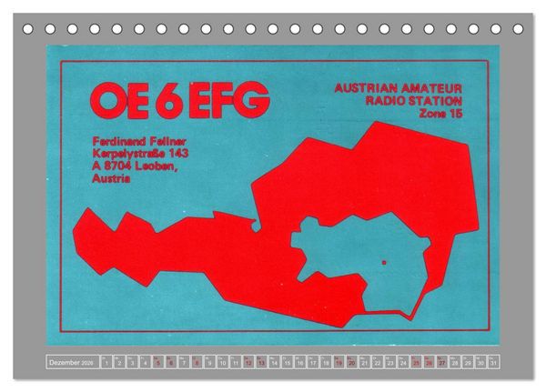 Produktbild: Austria calling - Amateurfunk in &Ouml;sterreich (Tischkalender 2026 DIN A5 quer), CALVENDO Monatskalender