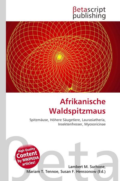 Produktbild: Afrikanische Waldspitzmaus