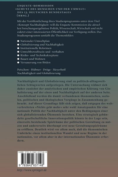Produktbild: Nachhaltigkeit und Globalisierung
