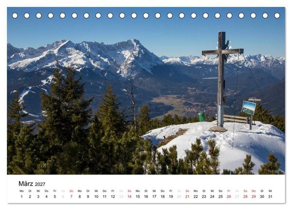 Produktbild: Zugspitz-Impressionen (Tischkalender 2027 DIN A5 quer), CALVENDO Monatskalender