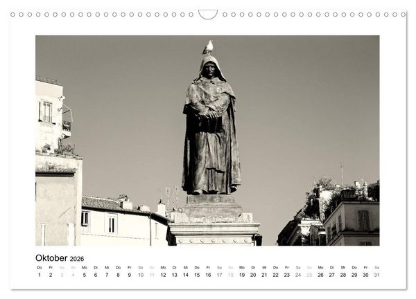 Produktbild: Rom in schwarz - weiss (Wandkalender 2026 DIN A3 quer), CALVENDO Monatskalender