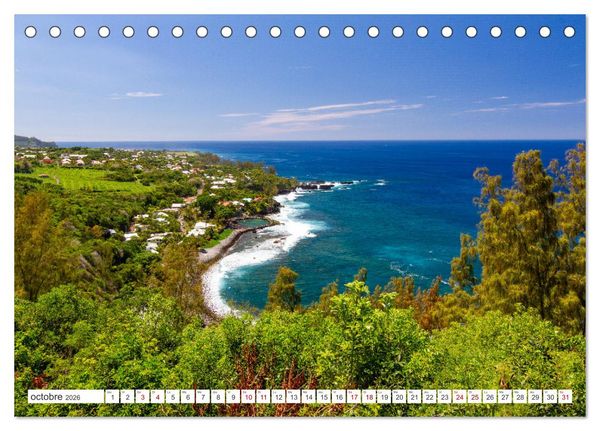 Produktbild: &Icirc;le de la R&eacute;union - Le paradis fran&ccedil;ais dans l'oc&eacute;an Indien (Calendrier de bureau 2026 DIN A5 vertical), CALVENDO calendrier mensuel