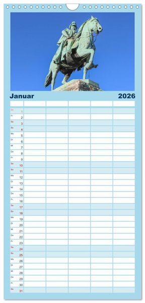 Produktbild: Familienplaner 2026 - Altes K&ouml;ln - Denkm&auml;ler und Historische Bauten mit 5 Spalten (Wandkalender, 21 x 45 cm) CALVENDO
