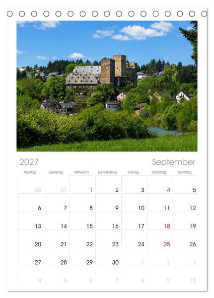 Produktbild: Tischplaner 2027 - Runkel - Idylle an der Lahn (A5 Tischkalender zum Aufstellen) CALVENDO