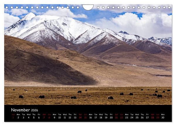 Produktbild: Tibet Land of Legends (Wall Calendar 2026 DIN A4 landscape), CALVENDO 12 Month Wall Calendar
