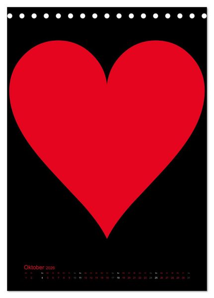 Produktbild: Foto- und Bastelkalender "LIEBE" in der Farbe Schwarz (Tischkalender 2026 DIN A5 hoch), CALVENDO Monatskalender