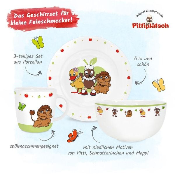 Trötsch Pittiplatsch und Freunde Geschirrset aus Porzellan