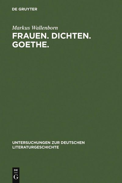 Produktbild: Frauen. Dichten. Goethe.