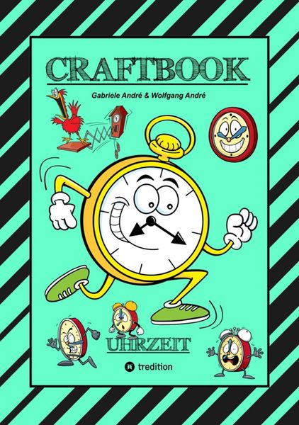 Produktbild: Craftbook - Uhrzeit Lernen - Bastelvorlage Lernuhr - Domino Uhrzeitspiel - Ausmalmotive - Uhren - R&auml;tsel - Bilder
