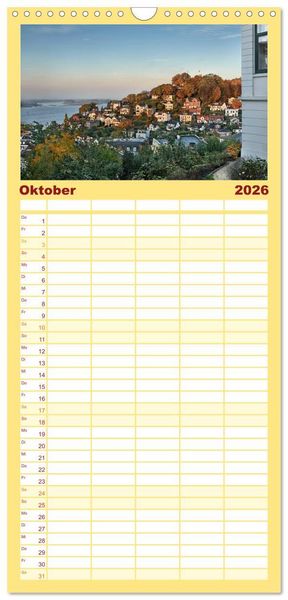 Produktbild: Familienplaner 2026 - Hamburg Stadt an der Alster und Elbe mit 5 Spalten (Wandkalender, 21 x 45 cm) CALVENDO