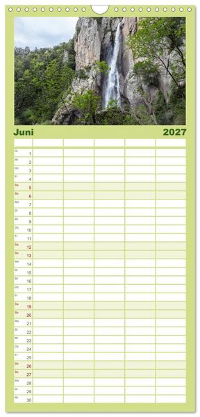 Produktbild: Familienplaner 2027 - Korsika - raue Sch&ouml;nheit mit 5 Spalten (Wandkalender, 21 x 45 cm) CALVENDO