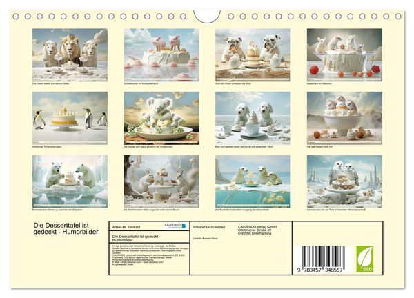 Produktbild: Die Desserttafel ist gedeckt - Humorbilder (Wandkalender 2026 DIN A4 quer), CALVENDO Monatskalender