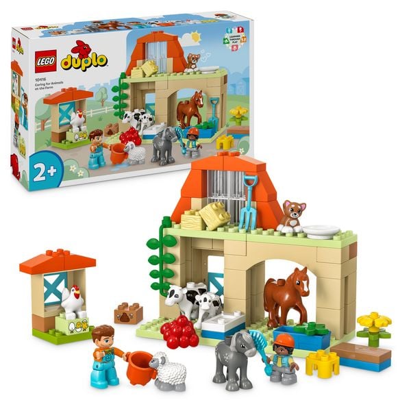 LEGO DUPLO Town 10416 Tierpflege auf dem Bauernhof, Spielzeug ab 2 Jahre