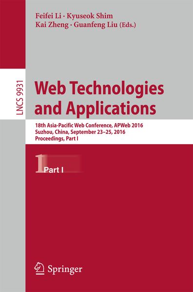 Produktbild: Web Technologies and Applications