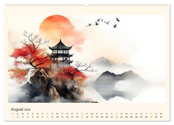 Produktbild: Japan - die Farben der Tradition (Wandkalender 2026 DIN A2 quer), CALVENDO Monatskalender