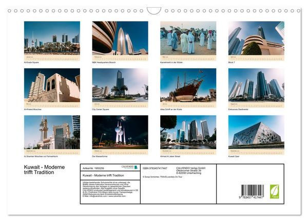 Produktbild: Kuwait - Moderne trifft Tradition (Wandkalender 2026 DIN A3 quer), CALVENDO Monatskalender